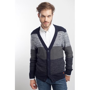 Cardigan barbati s. Oliver gri-bleumarin