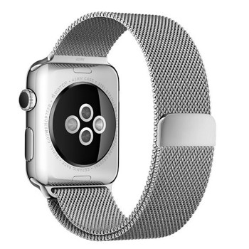 Curea pentru Apple Watch Silver Milanese Loop iUni 38mm Otel Inoxidabil