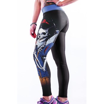 CL486 Colanti sport cu imprimeu 3D Evil Skull Queen
