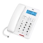 Telefon cu fir de masa cu afisaj alb CD001 Well phone-cord-cd001we-wl