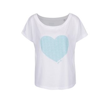 Tricou alb de dama ZOOT Original cu heart print