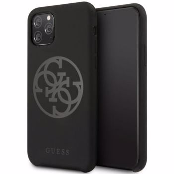 Husa de protectie Guess Silicone Tone On Tone GUHCN61LS4GBK pentru iPhone 11, Black