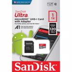 Card de memorie SANDISK Ultra, microSDXC, 1TB, 120MB/s, clasa 10/U1/A1, UHS-I, adaptor