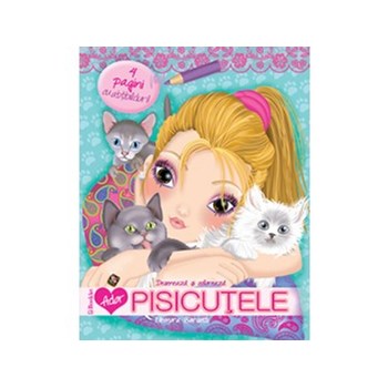 Deseneaza si coloreaza - Ador pisicutele