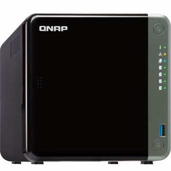 NAS Qnap TS-453D-4G, Gigabit, 4 Bay-uri, Intel® Celeron® J4125 quad-core 2.0 GHz (burst up to 2.7 GHz), 4 GB DDR4 (Negru)