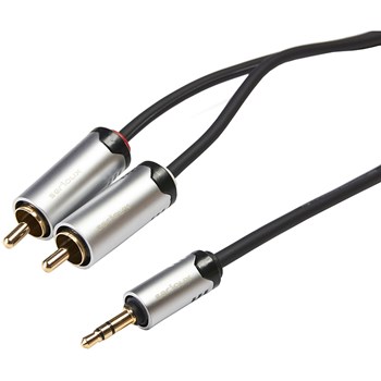 Cablu audio Serioux Premium jack 3.5mm - 2 RCA 3m Negru srxc-x3.0m09