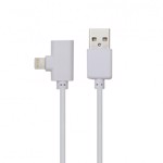 Cablu adaptor Lightning 2in1 dual port 1m alb Well