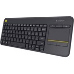 Tastatura Logitech K400 Plus, Wireless, USB, Negru