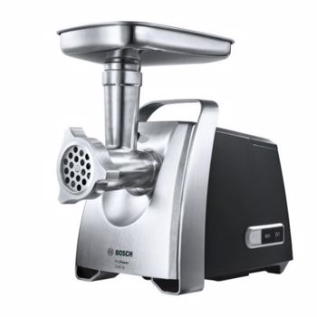 Masina de tocat Bosch MFW68640, 2200 W, 4.3 kg/min, 3 site, Accesoriu carnati si kebbe, Negru/Argintiu