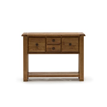 Consola din lemn de stejar cu 4 sertare Danube Large Oak, l120xA36xH90 cm