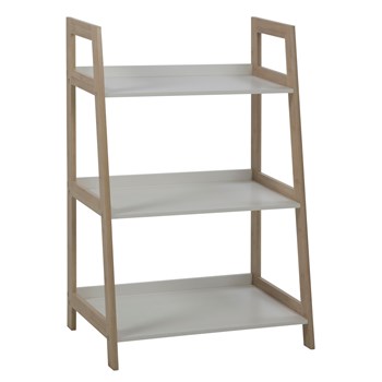 Etajera din MDF si bambus Wally 3 White/Natural
