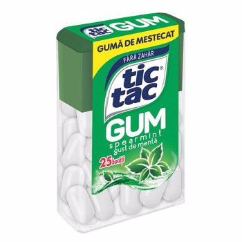 Guma Tic Tac cu gust de menta, 25 bucati