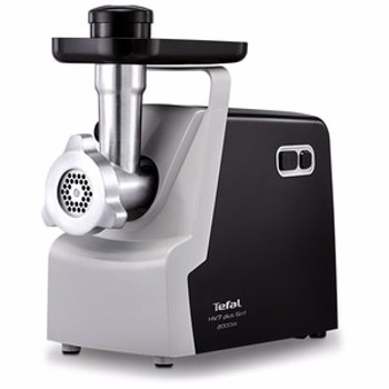 Masina de tocat Tefal NE542831, 2000W, 2.6kg/min, reverse, accesoriu pentru carnati, Negru/Gri