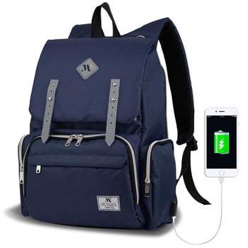Rucsac maternitate cu port USB My Valice MOTHER STAR Baby Care Backpack, albastru închis