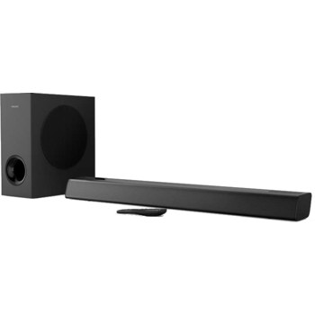 Soundbar Philips TAPB405/10, Subwoofer wireless, 2.1, HDMI ARC, Google Assistant, Apple AirPlay, Dolby Audio, 120W (Negru)