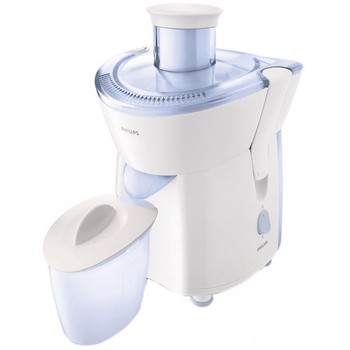 Philips Storcator de fructe HR1823/70, 220 W, recipient suc 0.4 l, recipient pulpa 0.5 l, 1 viteza, alb/albastru
