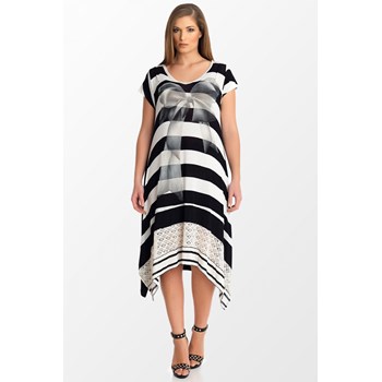 Rochie casual dama Mat Fashion alb-negru