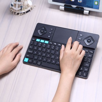 Tastatura wireless Smart TV PC tableta dual mode carcasa aluminiu Rii K16 husa RTMWK16