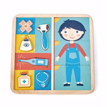 Puzzle educativ Sa invatam corpul uman, din lemn
