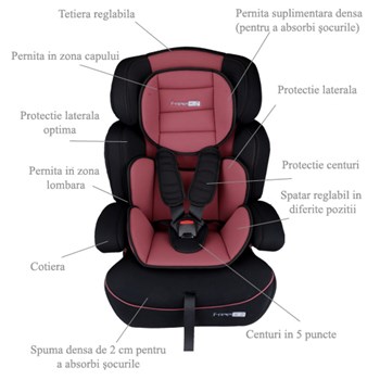 Scaun auto - FreeMove - BabyGo - Brown