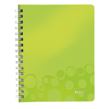 Caiet de birou, A5, dictando, verde metalizat, LEITZ WOW