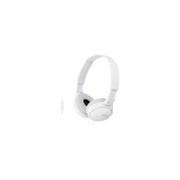 Casti SONY MDR-ZX110APW, Cu Fir, On-Ear, Microfon, alb