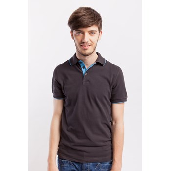 Tricou polo barbati James Nicholson gri-albastru