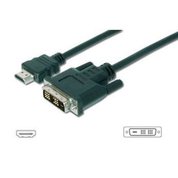 Cablu Assmann HDMI 1.3 A M la DVI-D M 5m Negru ak-330300-050-s