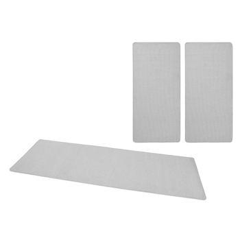 Set 3 Covoare Dormitor Fancy, Gri, 67x140/250