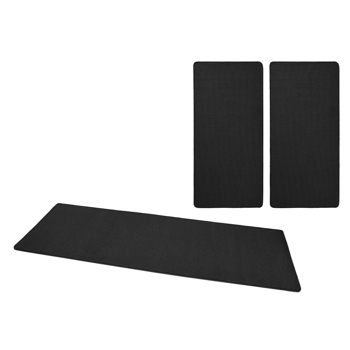 Set 3 Covoare Dormitor Fancy, Negru, 67x140/250