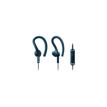 Casti sport Philips ActionFit SHQ1405BL/00, protectie Kevlar, IPX4, microfon integrat, izolare fonica, lungime 1.2m, Albastru shq1405bl/00