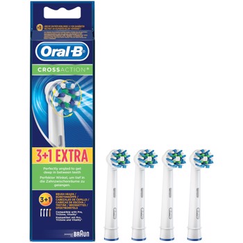 Rezerva periuta de dinti electrica Cross Action EB50, 3+1 Gratis