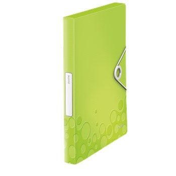 Mapa din plastic, A4, cu elastic, verde metalizat, LEITZ WOW Jumbo