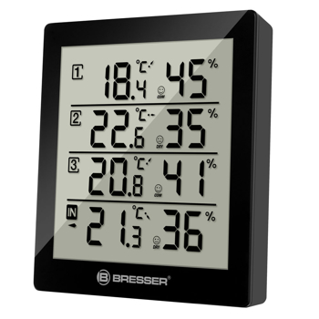 Statie meteo Bresser, termometru, higrometru, 3 senzori externi