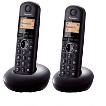 Telefon fara fir Panasonic Dect Twin KX-TGB212FXB, 2 receptoare, Caller ID, Negru