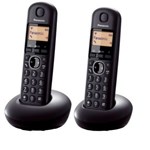Telefon fara fir Panasonic Dect Twin KX-TGB212FXB, 2 receptoare, Caller ID, Negru