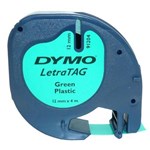 Banda Dymo Letratag DY91204 12mm, plastic verde