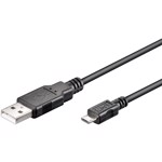 Cablu USB- microUSB 1.8m Goobay CABLE-USBA-MICROB-1.8BK