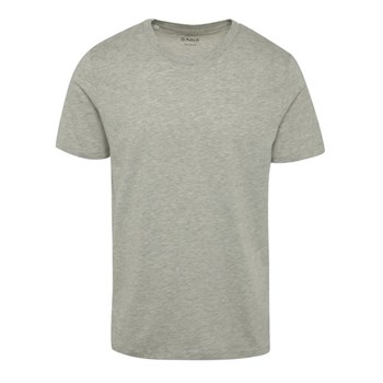 Tricou basic gri melanj din bumbac Pima Selected Homme The Perfect