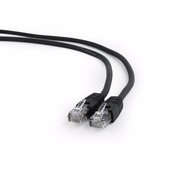 PATCH CORD UTP GEMBIRD Cat6, cupru-aluminiu, 0.5 m, Negru, AWG26, "PP6U-0.5M/BK"