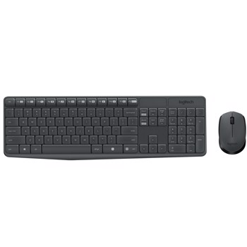 Kit Tastatura + mouse wireless Logitech MK235, USB, Grey