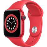 Apple Watch 6, GPS, Carcasa Red Aluminium 40mm, Red Sport Band