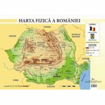 Harta Fizica a Romaniei - Plansa A4