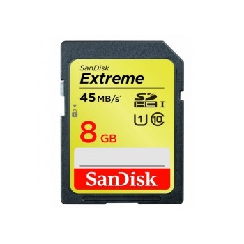 Sandisk Extreme SDHC 8GB 45MB/s HD Video SDSDX-08G-X46