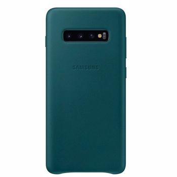 Husa de protectie Samsung Leather pentru Galaxy S10 Plus G975, Green