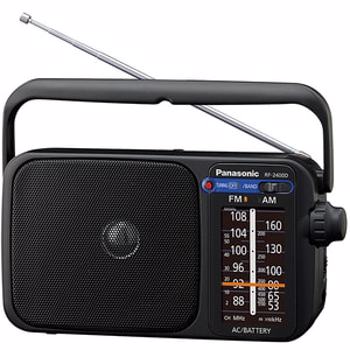 Radio portabil Panasonic RF-2400DEG-K, FM/AM (Negru)