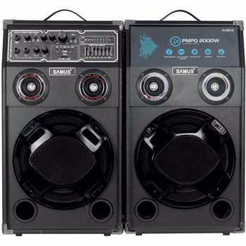 Set boxe audio portabile Samus Twin Sound 10 + microfon cu fir 200W Negru TWIN SOUND 10
