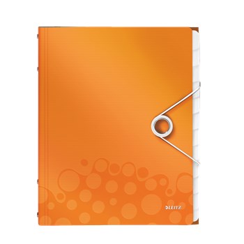 Mapa din plastic, A4, 12 separatoare, portocaliu metalizat, LEITZ WOW