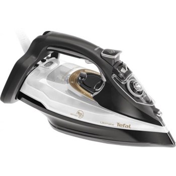Fier de calcat Tefal Ultimate Anti-calc FV9787, 3000W, 0.35 l, Talpa Durilium Airglide Autoclean, 230 g/min, Alb/Negru