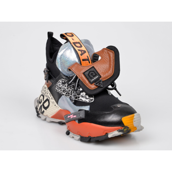 Pantofi sport FLAVIA PASSINI negri, 4402911, din material textil si piele naturala